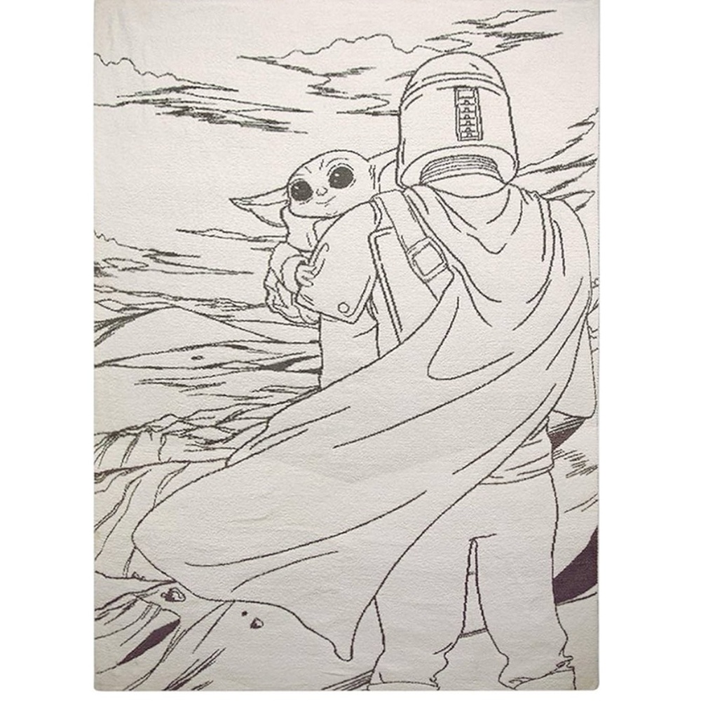Barefoot Dreams CozyChic® The Mandalorian Throw Cream/Graphite One Size